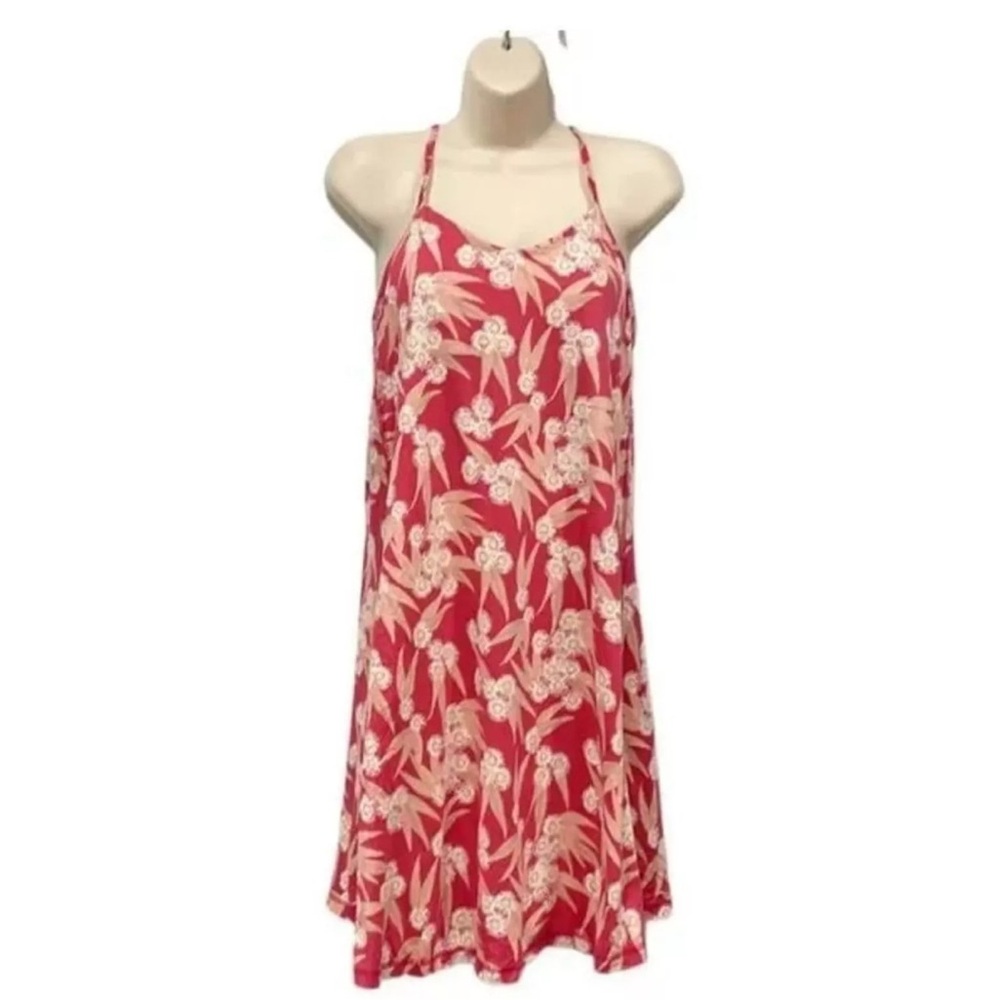 NEW Patagonia Women XS Dress Edisto Reef‎ Pink Floral Tie Racerback Tropical - Picture 2 of 8